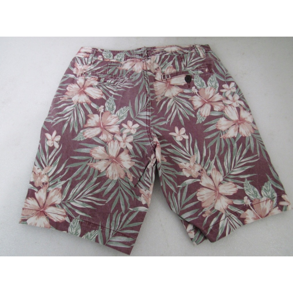 Aeropostale Red Floral  Mens‎ Multi-Color Cotton Plaid Shorts Sz 28